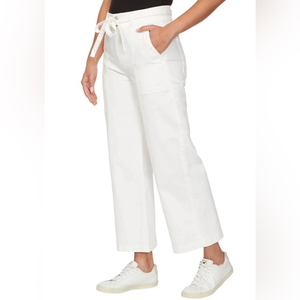 HUDSON Women's White Wide-Leg Pants Size 10/30